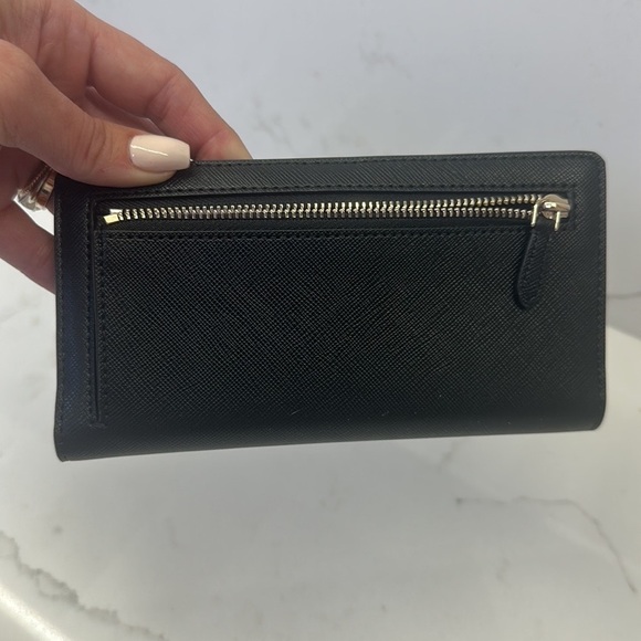 Black - Kate Spade ♠️ Madison Large Slimbfold Wallet - Picture 2 of 4